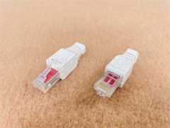 Conector modular de red CAT6 RJ45 8P8C UTP sin herramientas