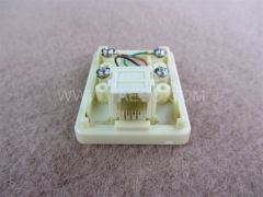 Caja de conexión de conector RJ12 para cable telefónico CAT3 6P4C de 1 puerto