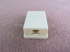 Caja de conexión de conector RJ12 para cable telefónico CAT3 6P4C de 1 puerto