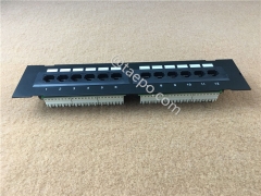 Panel de conexión de red Cat6 UTP RJ45 de 10 pulgadas y 1U para montaje en pared, 12 puertos con soporte