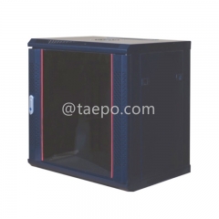 Racks para servidores de red de 19 pulgadas y 12U Gabinete de datos montado en la pared Puerta de vidrio con panel de puerta de malla curva