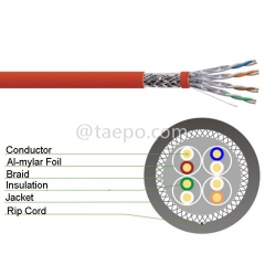 Cable Ethernet de red LAN de cobre desnudo CAT 7A STP FTP de 4 pares