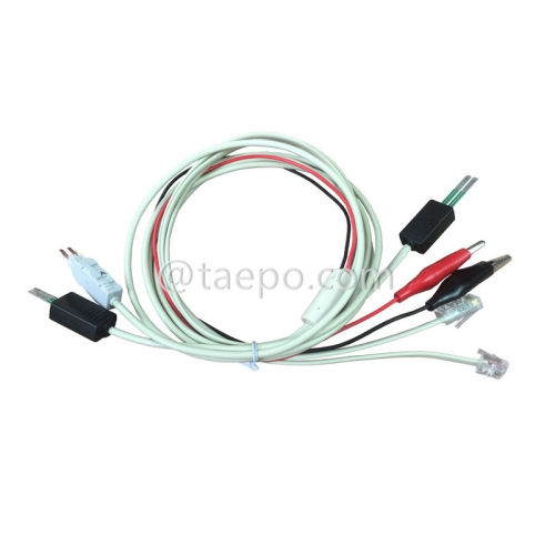 Cable de prueba de 2 polos con enchufe de prueba LSA de 4 polos Enchufe de prueba N de 4 polos a enchufe M con pinza de cocodrilo Enchufe modular 8P2C y enchufe modular 6P2C