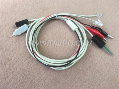 Cable de prueba de 2 polos con enchufe de prueba LSA de 4 polos Enchufe de prueba N de 4 polos a enchufe M con pinza de cocodrilo Enchufe modular 8P2C y enchufe modular 6P2C