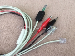 Cable de prueba de 2 polos con enchufe de prueba LSA de 4 polos Enchufe de prueba N de 4 polos a enchufe M con pinza de cocodrilo Enchufe modular 8P2C y enchufe modular 6P2C