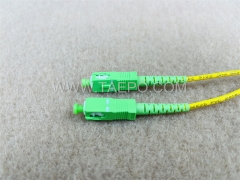 Cable de conexión de fibra óptica monomodo 9/125 um OS1 simplex SC APC de 3 mm