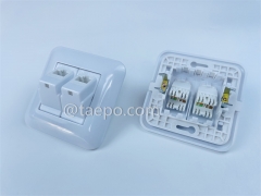 Toma de red compatible con conector Keystone de 2 puertos CAT6 UTP 8P8C