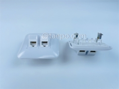 Toma de red compatible con conector Keystone de 2 puertos CAT6 UTP 8P8C