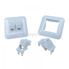 Toma de red compatible con conector Keystone de 2 puertos CAT6 UTP 8P8C