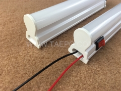 Lámpara de tubo LED T5 con base de plástico de 7 W, 20-80 V CC, con interruptor