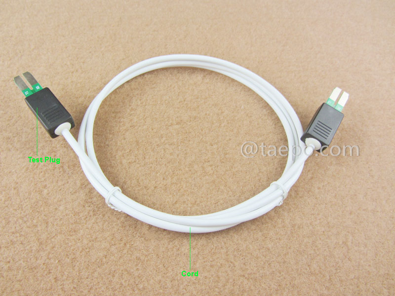 Ilustración del cable de conexión HW de 2 polos, conector de prueba a conector de prueba, 1,5 m