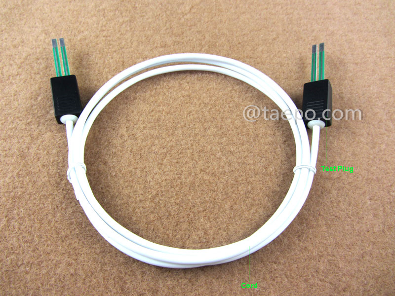 Ilustración para cable de conexión CN de 2 polos, conector de prueba a conector de prueba, 1,5 m