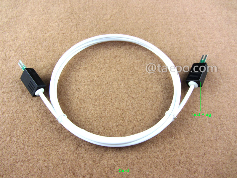 Ilustración del cable de conexión HW de 2 polos, de enchufe de prueba a enchufe de prueba, 1,5 m