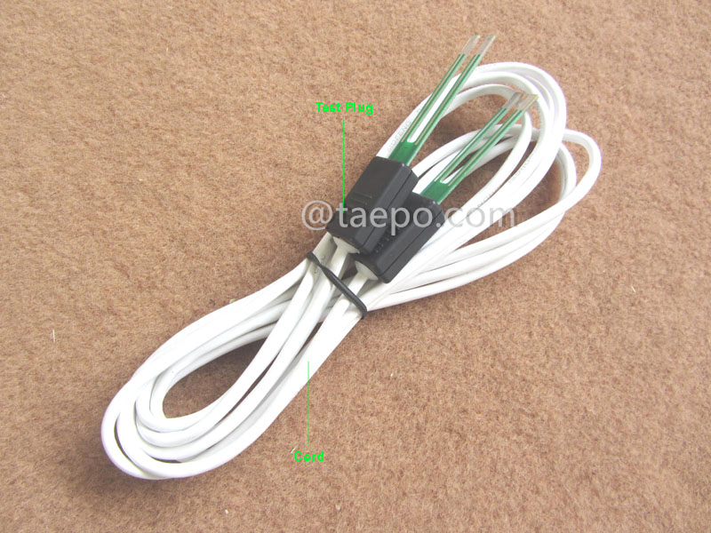 Ilustración del cordón de conexión SM de 4 polos, con enchufe de prueba a enchufe de prueba para bloque de desconexión MDF 71 #TP-1401-100, 1,5 m