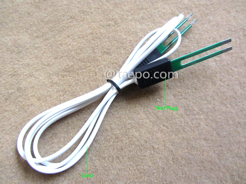 Ilustración del cable de conexión SM de 2 polos, con conector de prueba a conector de prueba para el bloque de desconexión MDF 71 #TP-1401-100, 1,5 m