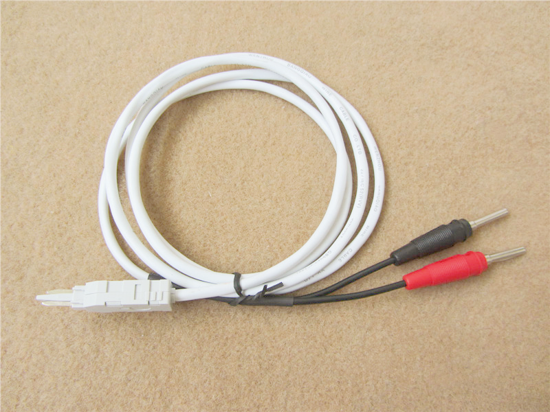 Cable de prueba de 2 polos, con enchufe de prueba LSA a enchufe banana, 1.5m