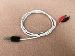 Cable de conexión BRCP de 2 polos, enchufe de prueba a pinza de cocodrilo, 1,5 m