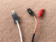 Cable de conexión BRCP de 2 polos, enchufe de prueba a pinza de cocodrilo, 1,5 m