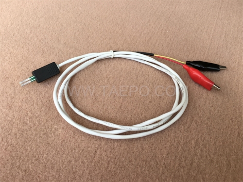 Cable de conexión NT de 2 polos, enchufe de prueba a pinza de cocodrilo, 1,5 m