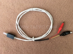 Cable de conexión NT de 2 polos, enchufe de prueba a pinza de cocodrilo, 1,5 m