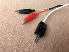 Cable de conexión NT de 2 polos, enchufe de prueba a pinza de cocodrilo, 1,5 m