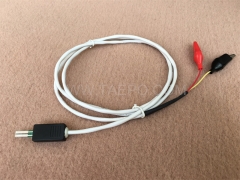 Cable de conexión NT de 2 polos, enchufe de prueba a pinza de cocodrilo, 1,5 m