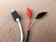 Cable de conexión NT de 2 polos, enchufe de prueba a pinza de cocodrilo, 1,5 m
