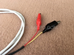 Cable de conexión NT de 2 polos, enchufe de prueba a pinza de cocodrilo, 1,5 m
