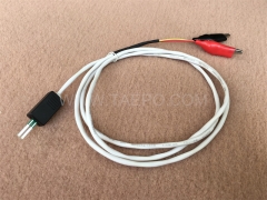 Cable de conexión NT de 2 polos, enchufe de prueba a pinza de cocodrilo, 1,5 m
