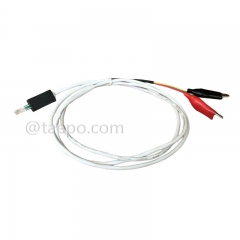 Cable de conexión NT de 2 polos, enchufe de prueba a pinza de cocodrilo, 1,5 m