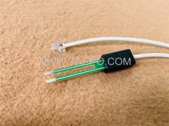 Cable de prueba SM de 2 polos, con enchufe de prueba a conector modular 6P2C para bloque de desconexión MDF 71 #TP-1401-100, 1,5 m