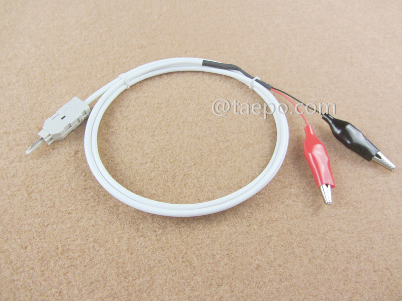  Cable de prueba de 2 polos, con conector de prueba LSA a pinza de cocodrilo, 1,5 m
