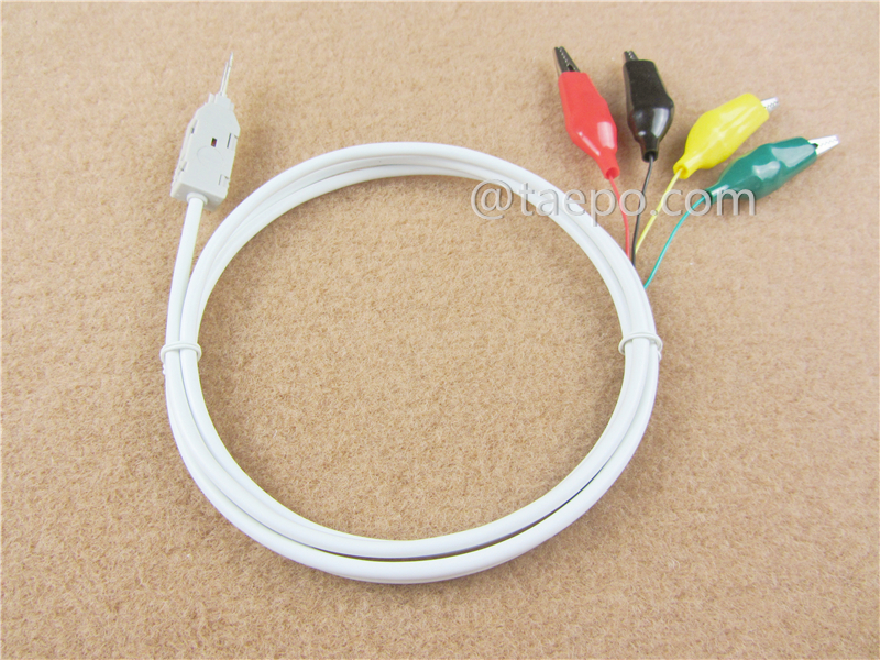 Cable de prueba de 4 polos, con conector de prueba LSA a clip de cocodrilo, 1,5 m