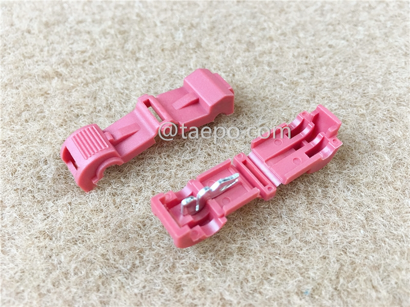 Conectores eléctricos de derivación autodescapantes 951, 1 conductor, AWG22-18, pin único, rojo