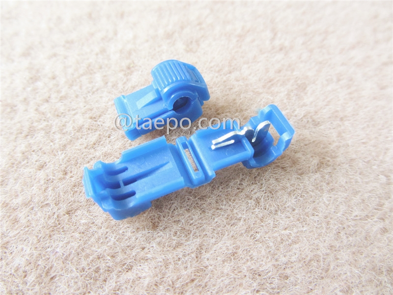 Conectores de derivación eléctricos auto-deshapadores 952, 1 conductor, conductor AWG18-14, pin simple, azul