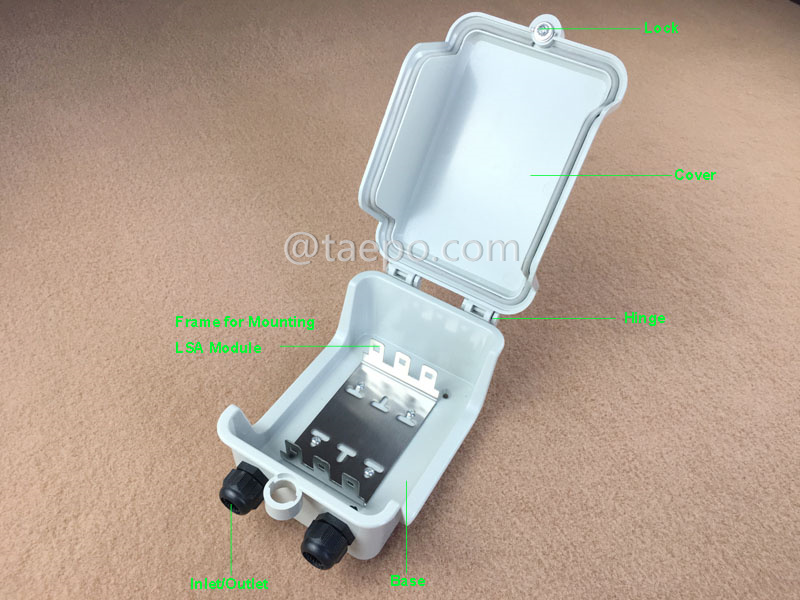 Imágenes ilustrativas para caja de distribución exterior para 30 pares para módulo LSA