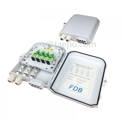 Caja de distribución de fibra (FDB), exterior, SC, 8 fibras, carcasa de plástico