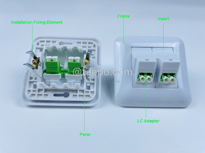 Imágenes ilustrativas para salida de fibra LC/APC 4 fibras