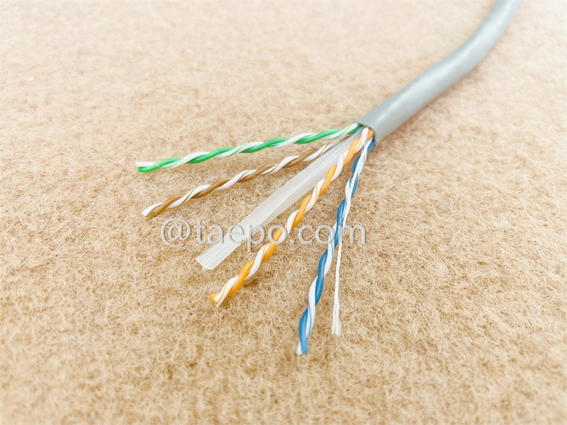 Cable LAN, CAT6, UTP, 4 pares, cobre desnudo, AWG23, conductor sólido, 305m/rollo