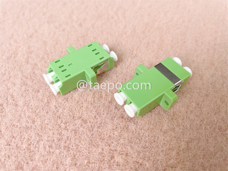 Adaptador de fibra óptica, monomodo, dúplex, LC/APC-LC/APC