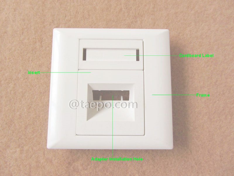 Imágenes ilustrativas de la placa de fibra óptica, dúplex, SC, 86x86mm