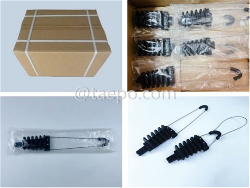 Imágenes del embalaje para la abrazadera de anclaje, diámetro de cable 4.5-9mm, L260mm, acero con recubrimiento de níquel, 4kN