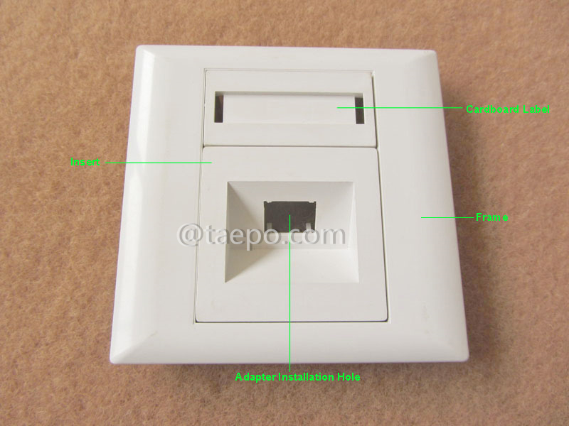 Imágenes ilustrativas de la placa frontal de fibra óptica, simplex, SC, 86x86mm