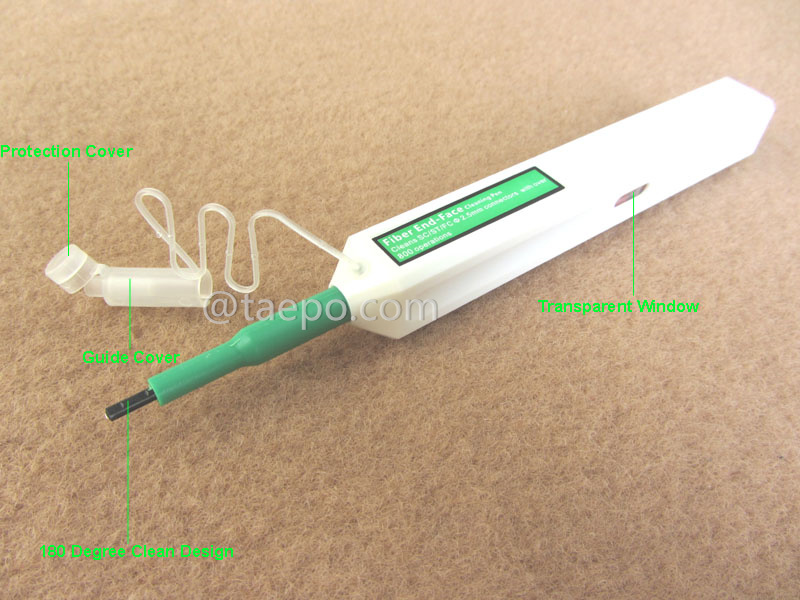 Imágenes ilustrativas para limpiador de fibra óptica de un solo clic, FC/SC/ST, 2.5mm