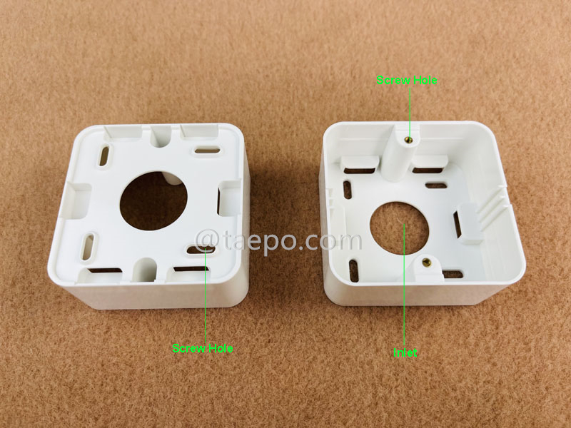 Imágenes ilustrativas de la caja posterior, 80x80x37mm