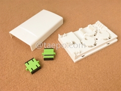 Caja de terminación de fibra (FTB), interior, SC, 4 fibras, carcasa de plástico