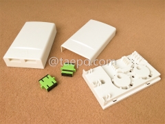 Caja de terminación de fibra (FTB), interior, SC, 4 fibras, carcasa de plástico