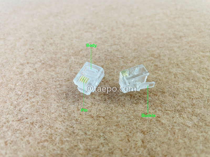 Imágenes de ilustración para conector modular, CAT3, 6P4C, UTP