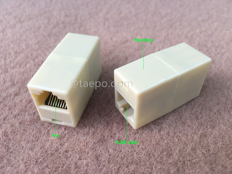 Imágenes ilustrativas para Acoplador en Línea, CAT5E, RJ45-RJ45, UTP, 8P8C, 180 grados