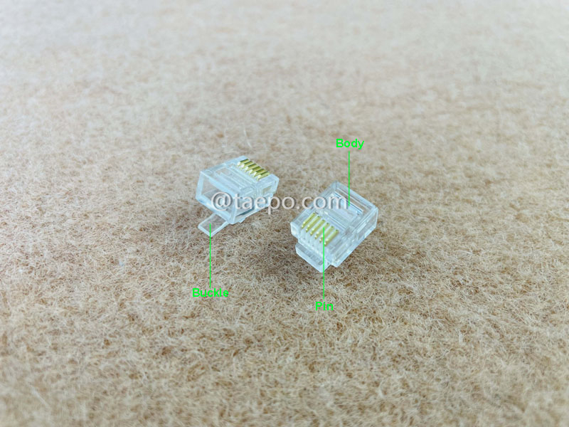 Imágenes de ilustración para conector modular, CAT3, 6P6C, UTP